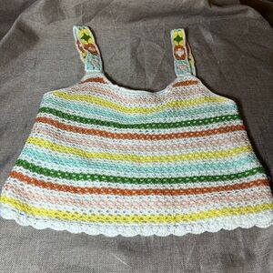 Jessica Simpson Kerian Crotchet Crop Top Size S